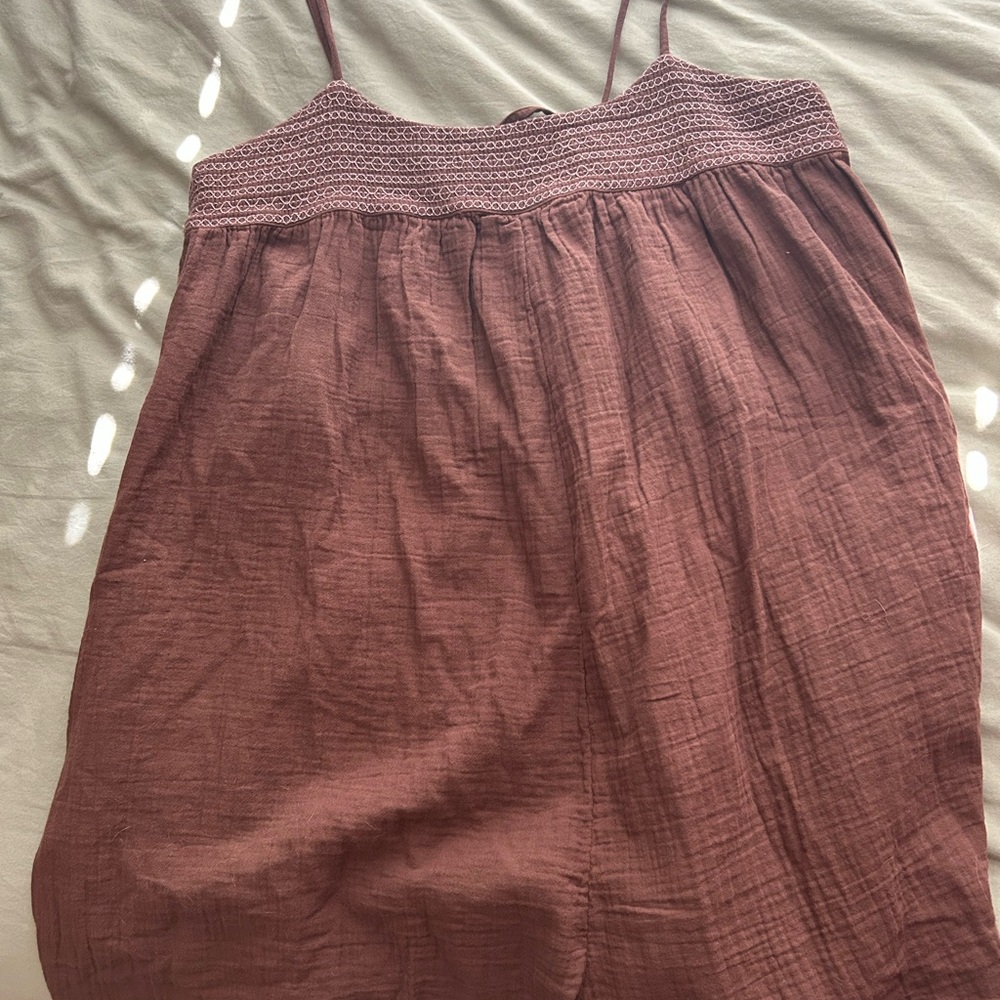 Madewell Rich Brown Textured Dress